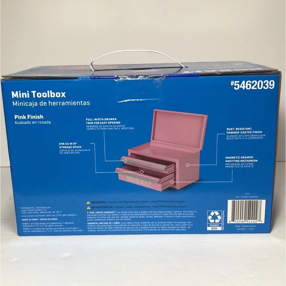 Kobalt Mini Pink Toolbox New in Box perfect Christmas Gift - Picture 2 of 6